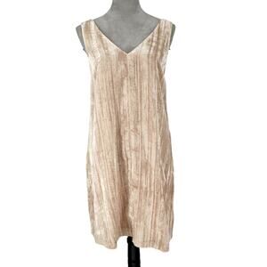 Loft Dress Womens 4 Blush Pink Crushed Velour Shift Lined Short Back Zip Party